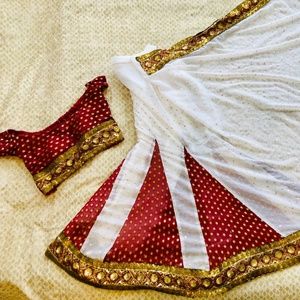 Gorgeous Red Brocade Bridesmaid Saree